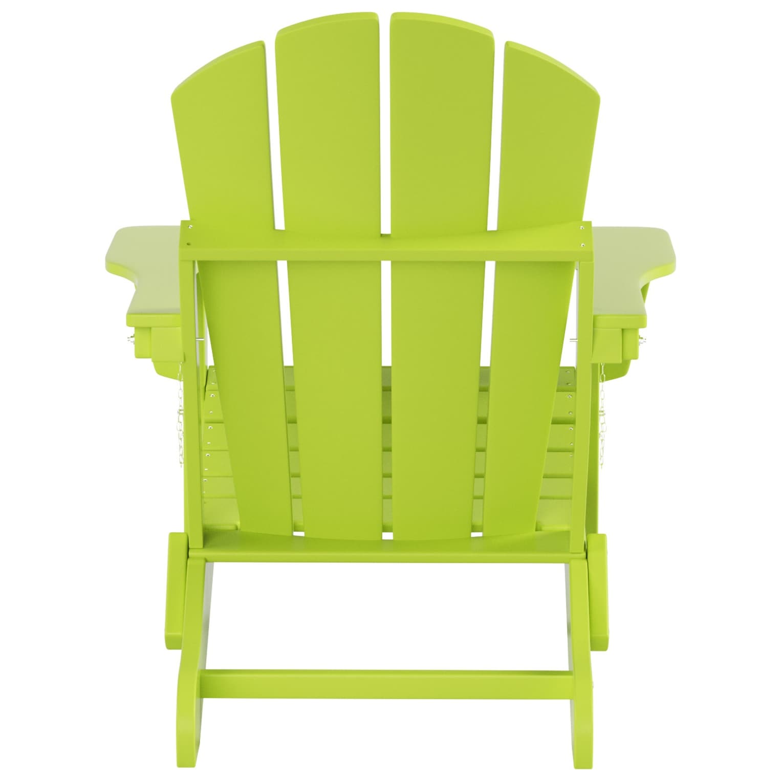 Polytrends Laguna Hdpe All Weather Outdoor Patio Foldable Adirondack Chair With Ottoman (2-Piece Set)
