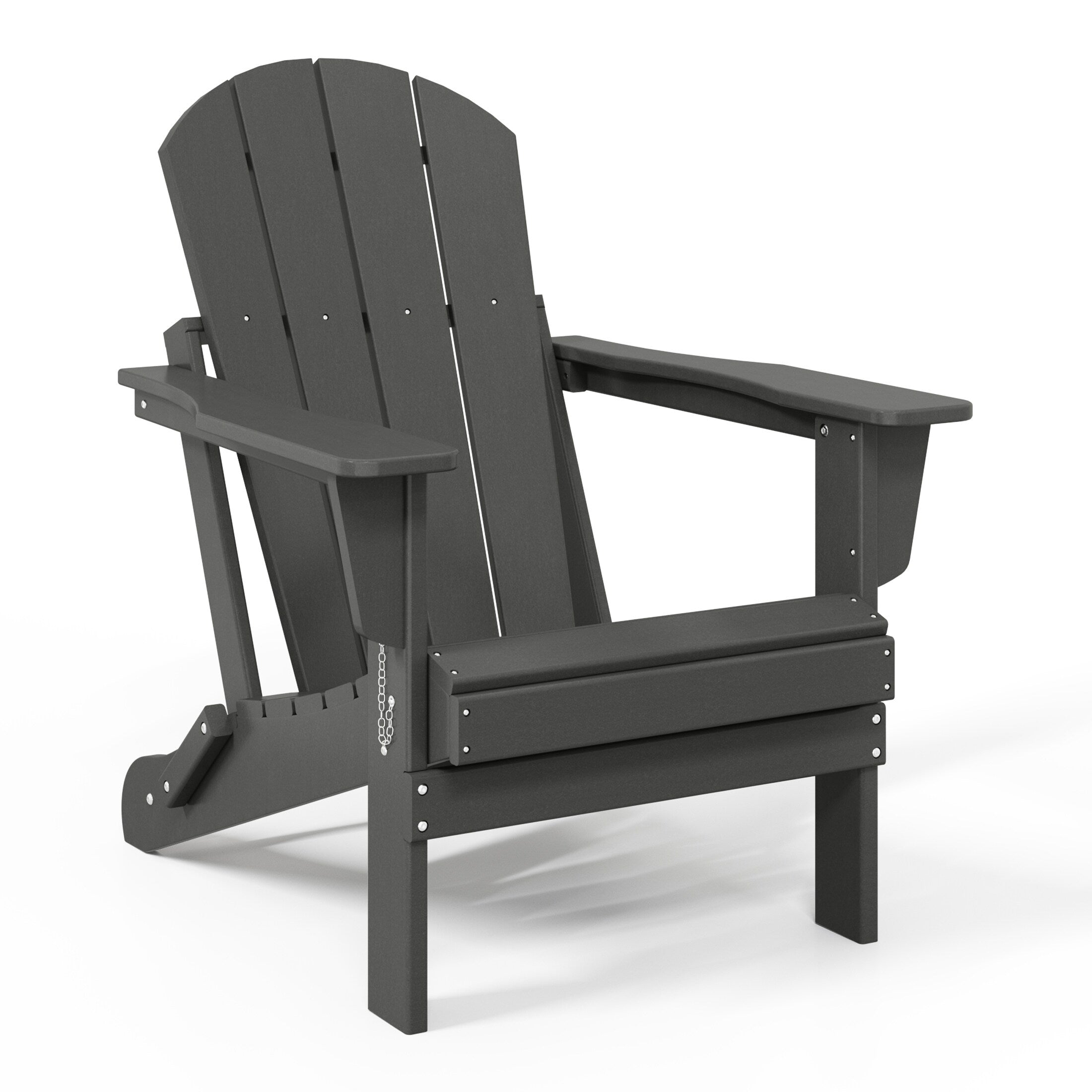 Polytrends Laguna Weather Resistant Outdoor Patio Folding Adirondack Chairs (Set of 4)