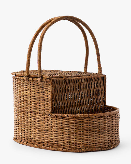 Panier de pique-nique en rotin et osier
