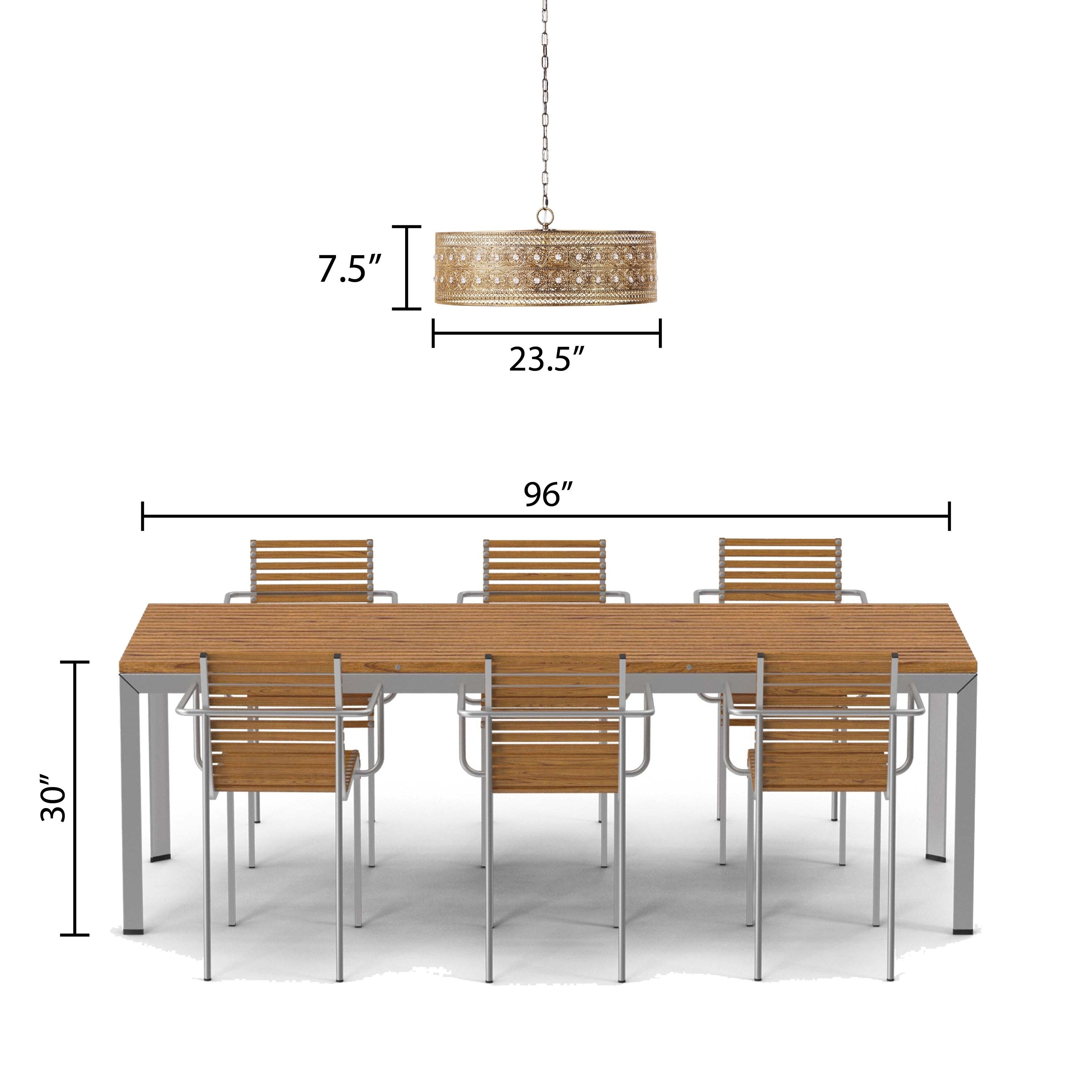 River of Goods Bryar Brass and Crystal 23.5W 3-Light Chandelier - 23.5 x 23.5 x 61.5