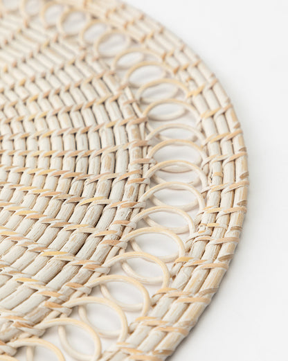 Set de table rond en rotin