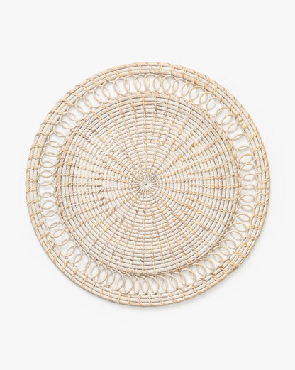 Set de table rond en rotin