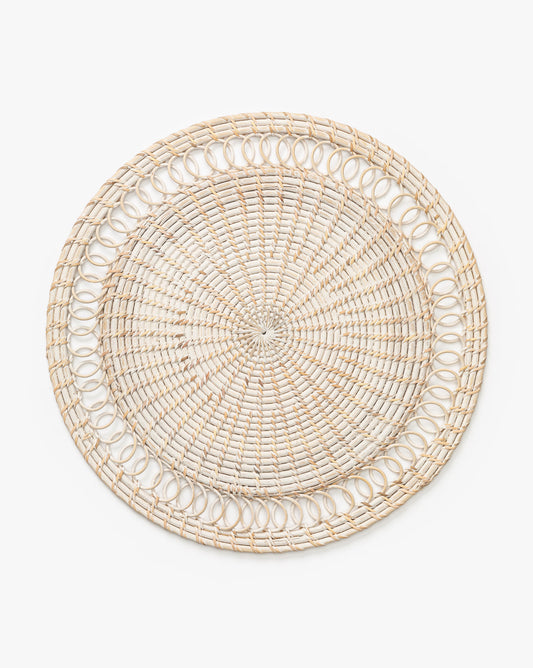 Set de table rond en rotin