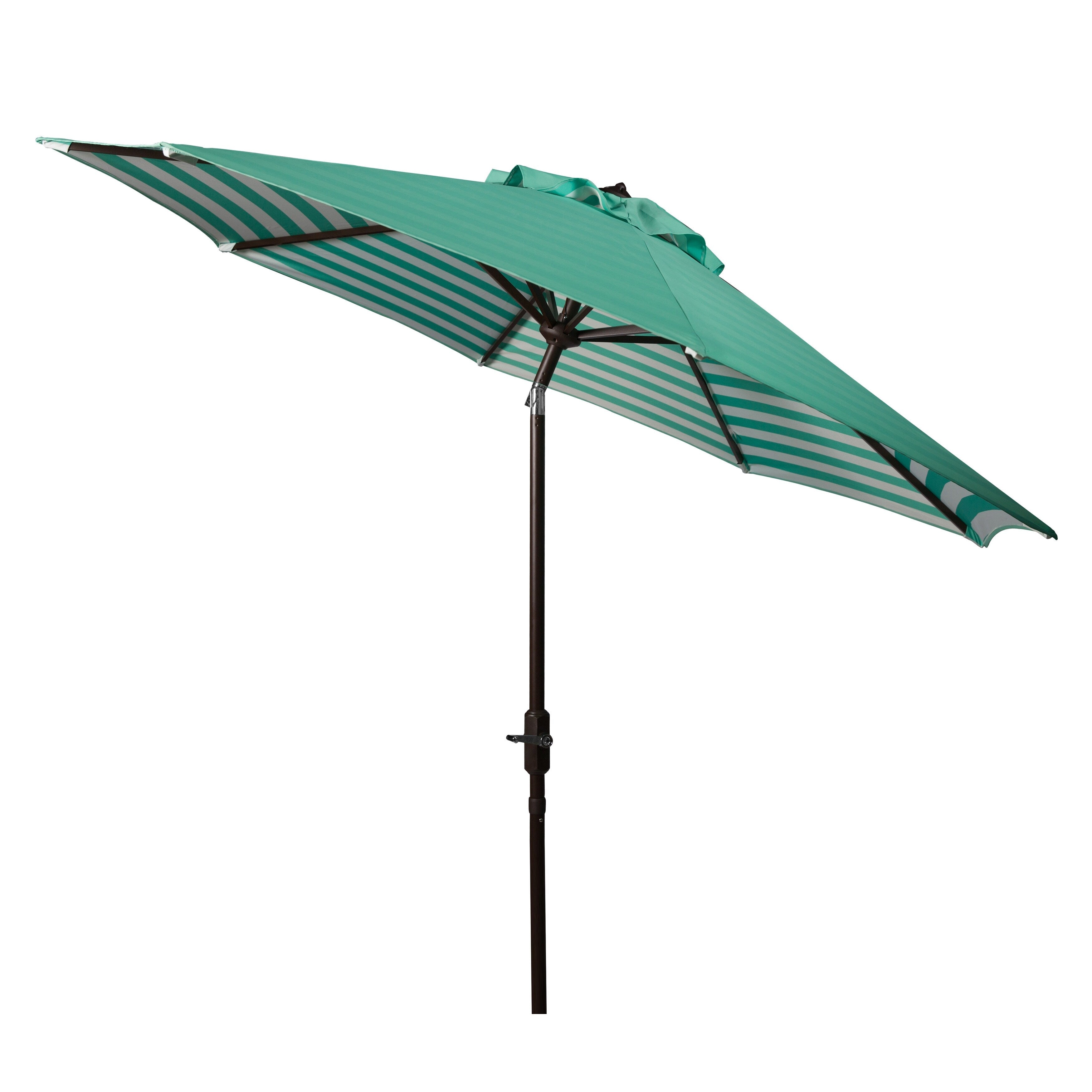 SAFAVIEH Hadire Inside Out Striped 9 Ft Crank Outdoor Umbrella