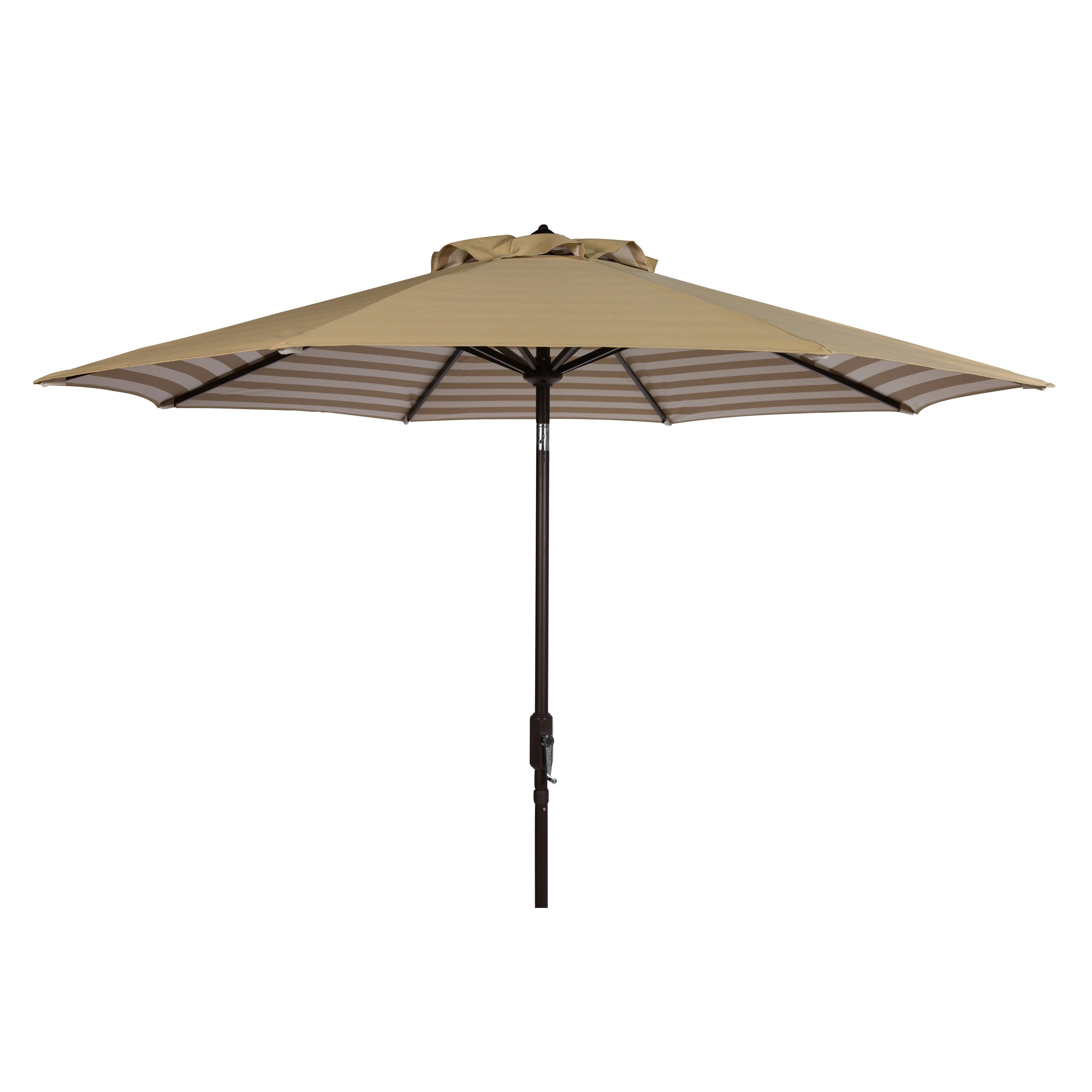 SAFAVIEH Hadire Inside Out Striped 9 Ft Crank Outdoor Umbrella