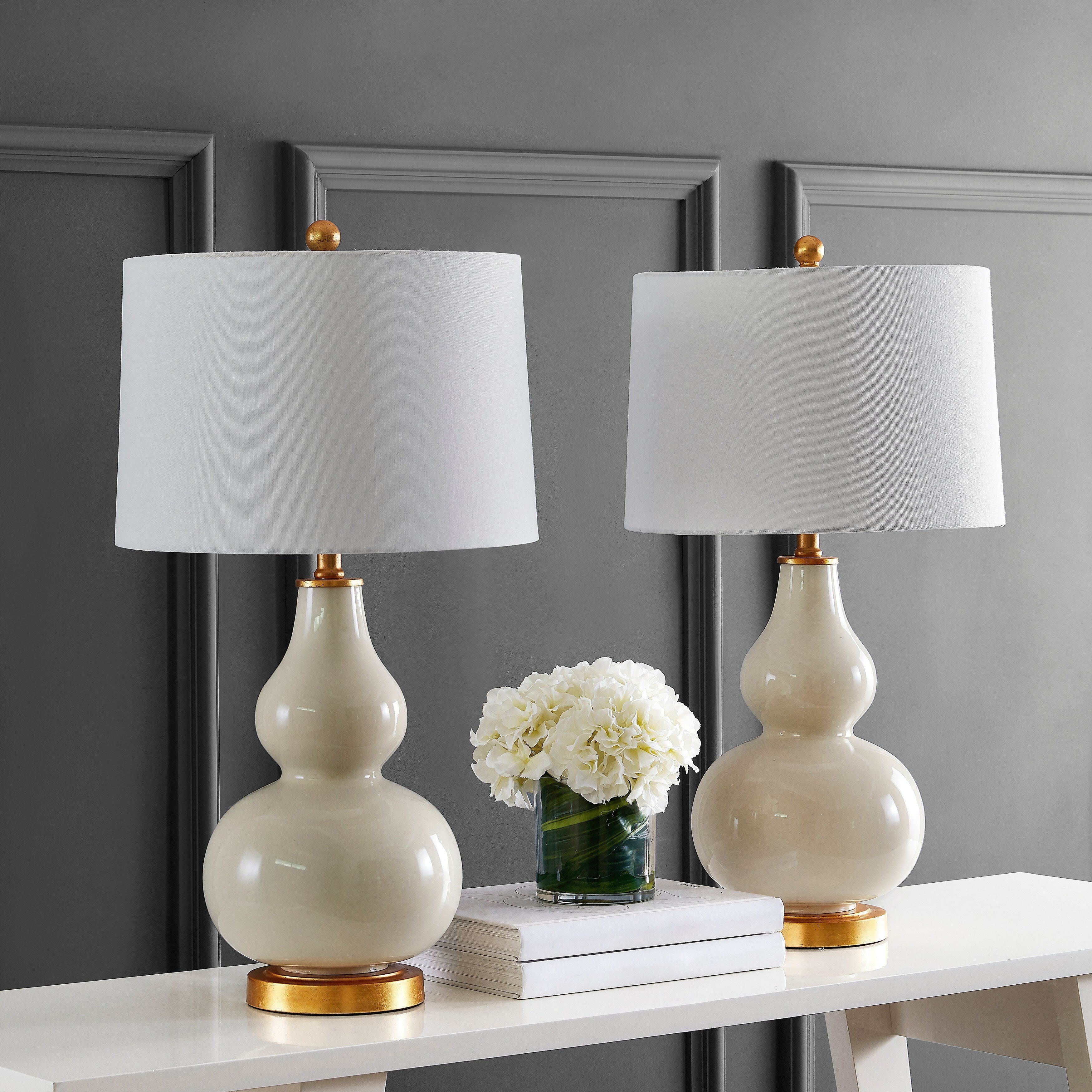SAFAVIEH Lighting Diede Gourd Table Lamp (Set of 2) - 15x15x28.5 - 15Wx15Dx29H