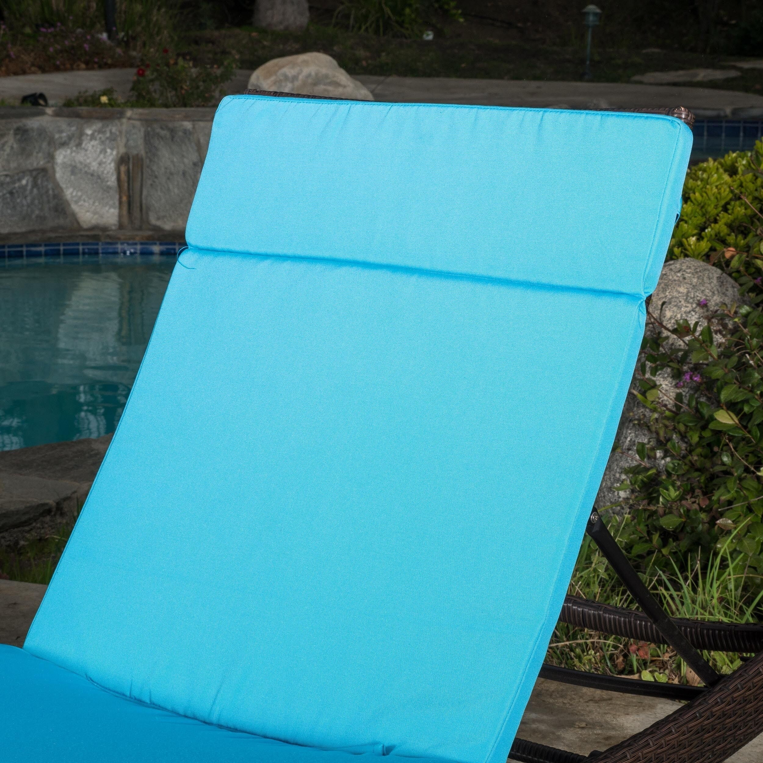 Salem Outdoor Cushion Set for Chaise Lounge - Cushions only (Set of 2) by Christopher Knight Home - 79.25L x 27.50W x 1.50H