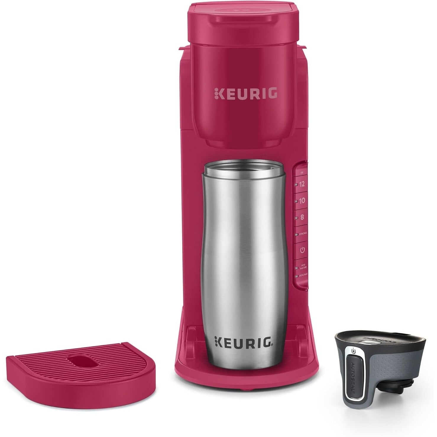 Single Serve K-Cup Coffee Maker, 3 Brew Sizes, Strong Brew, 42oz Reservoir, Island Berry