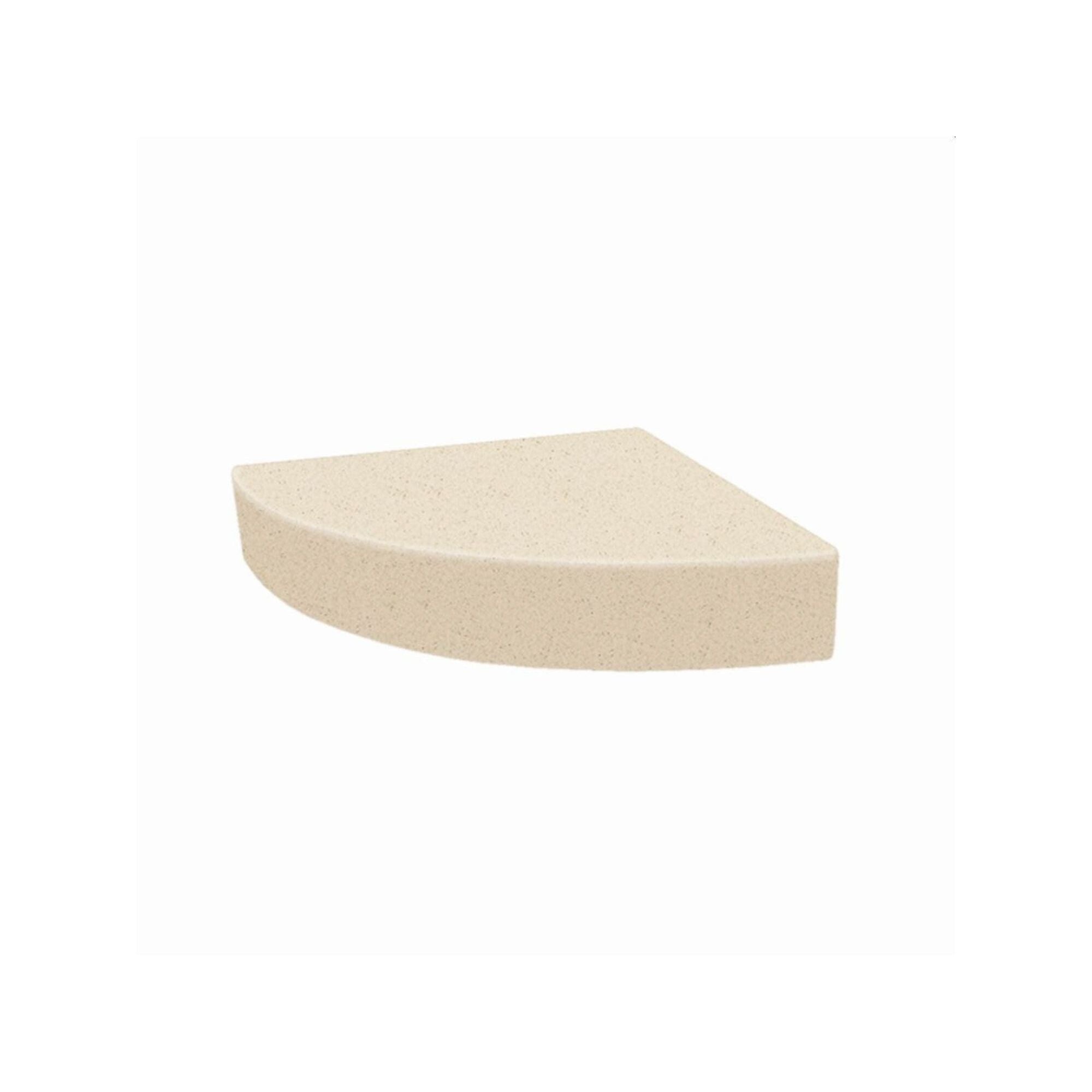Transolid Studio 14-In X 14-In Solid Surface Wall-Mount Corner Shower Seat - 14.5 x 14.25 x 3