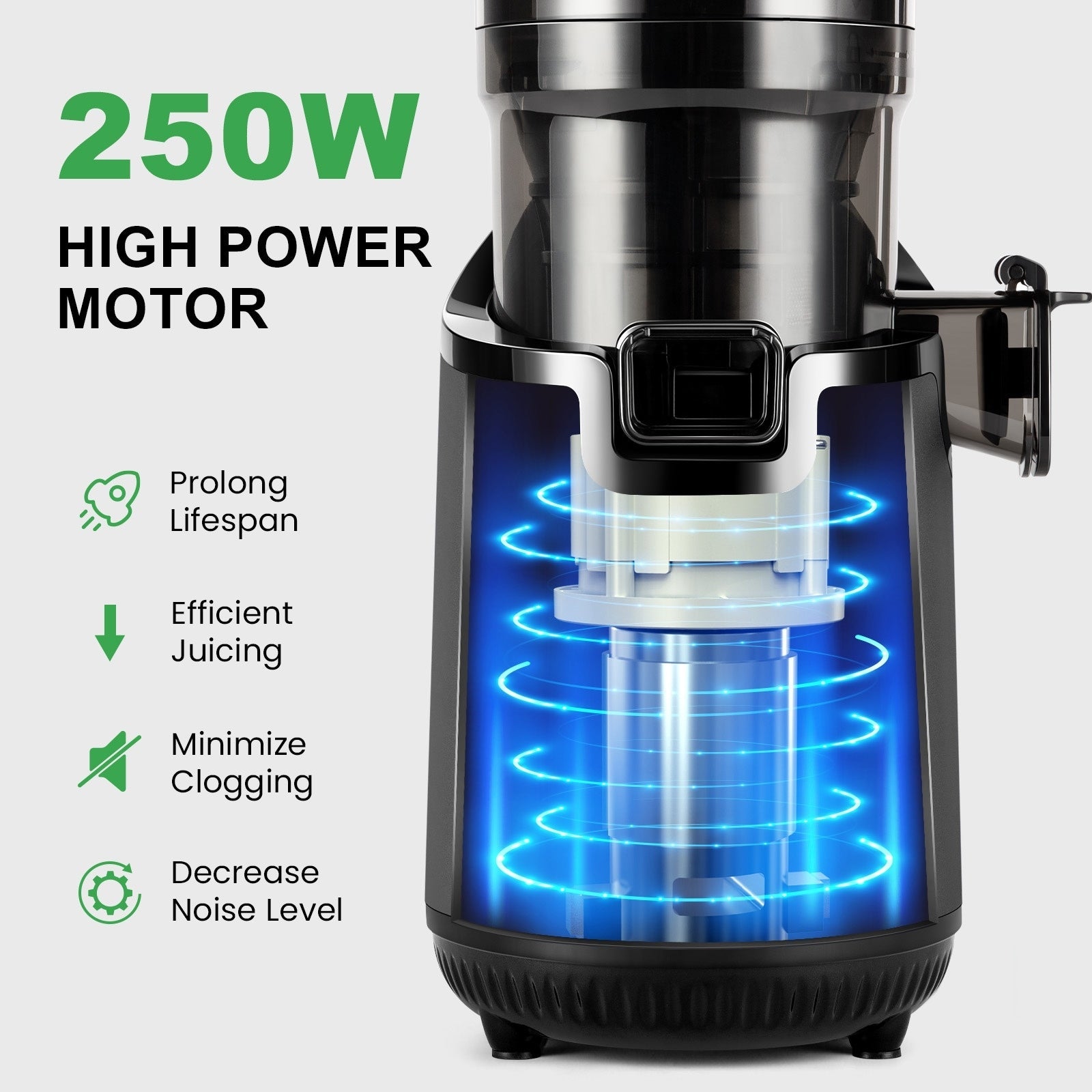 Ventray 900 Slow Masticating Juicer, Cold Press Juicer with 5.1 Extra Large Wide Feed Chute
