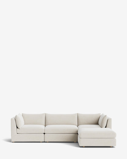 Canapé modulable Vivienne avec pouf