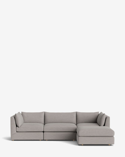 Canapé modulable Vivienne avec pouf