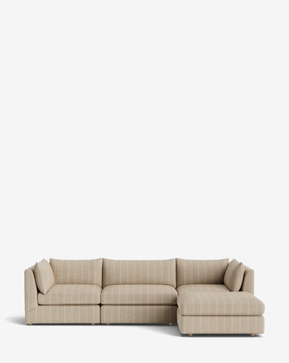 Canapé modulable Vivienne avec pouf