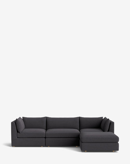 Canapé modulable Vivienne avec pouf