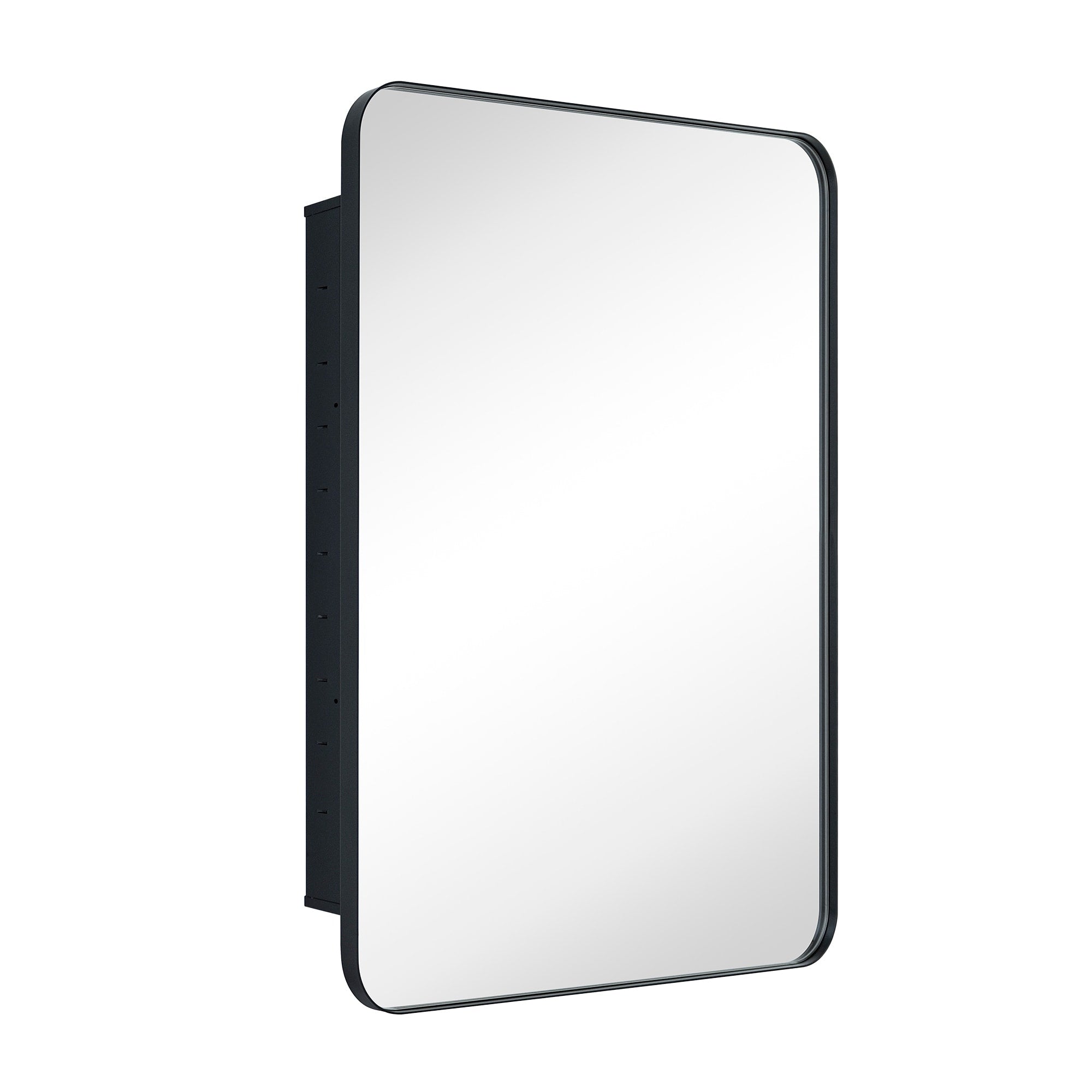 TEHOME WH Recessed Framed Medicine Cabinet with Mirror and Adjustable Shelves