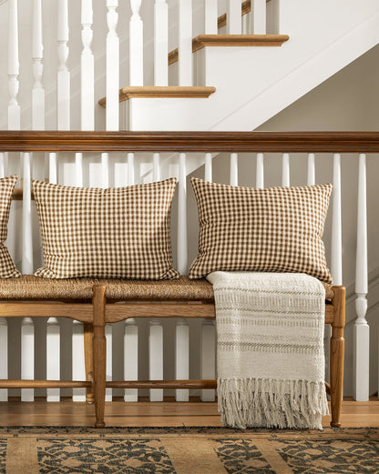Housse de coussin à carreaux Finola